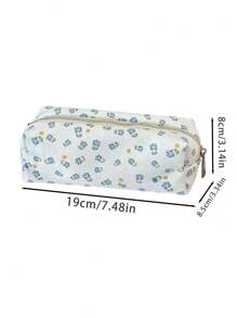 1 件极具吸引力的紫罗兰花印花铅笔盒、帆布铅笔盒、化妆品收纳袋、可爱小清新 ins 风格学生桌面文具收纳袋、大容量学生文具收纳袋、返校必备品、感恩节、圣诞节、生日万圣节装饰创意礼物返校必备学校用品、送给朋友的返校礼物 - 均碼 - 查看 7