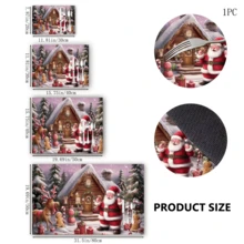 1 tấm lót quầy pha chế cà phê in hình ông già Noel, cây thông Noel, người tuyết và người bánh gừng, tấm lót bàn bằng gel silica thấm hút và chống trượt, đồ trang trí phòng ăn nhà bếp, đồ trang trí bàn ăn Giáng sinh - Nhiều màu - Xem 19