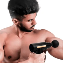 Neck Massage Gun With 4 Heads - Black - View 2