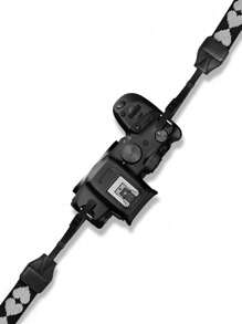 1 pièce Sangle d'épaule pour appareil photo DSLR en forme de cœur noir et blanc, convient pour différents appareils photo DSLR et certains appareils photo sans miroir