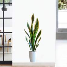 1 件贴纸绿色植物和盆栽植物墙贴花、贴纸、墙贴花、乙烯基贴花用于家居装饰、春季装饰品让您的家焕然一新、拉玛装饰贴纸礼物生日毕业 - 彩色 - 查看 10