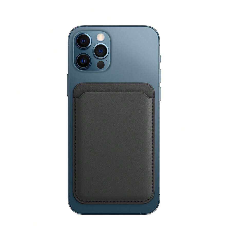 Tarjetero Cartera Magsafe Piel Magnética Wallet Para iPhone - Negro - Ver 1