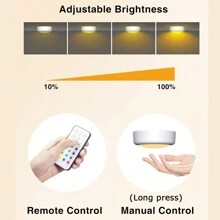 Puck Lights With Remote Closet Lights Stick On Lights Shelf Lights Push Lights Tap Light LED Puck Lights For Under Cabinet