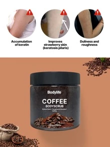 1 件咖啡身体磨砂膏，200 克，去角质紧致，焕活肌肤，天然咖啡香味，深层清洁，保湿身体护理，让肌肤光滑亮丽 - 咖啡 - 查看 4