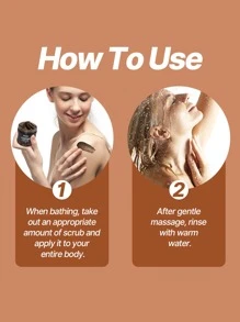 1 件咖啡身体磨砂膏，200 克，去角质紧致，焕活肌肤，天然咖啡香味，深层清洁，保湿身体护理，让肌肤光滑亮丽 - 咖啡 - 查看 6