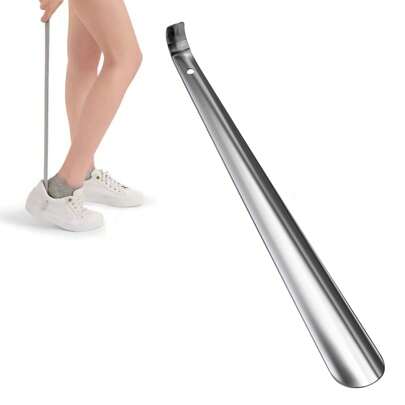 1 件 16.5 英寸长柄金属鞋拔 - 男女儿童老年人鞋拔，靴子用长鞋拔，或超长鞋拔
