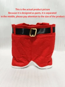 1-częściowa torba na prezenty świąteczne z kieszonką – wykonana z poliestru, idealna na prezenty noworoczne i świąteczne