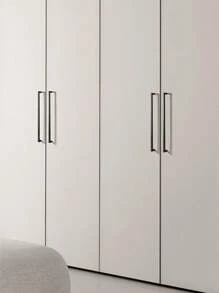 1pc Simple Quadrate Aluminum Alloy Black Brushed Furniture Cabinet Door Handles Drawer Knobs Glass Cabinet Wardrobe Door Pulls Furniture Handle Hardware