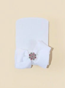 1 szt. Noworodek Szpitalna Czapka Dziecięca Czapka Z Kokardą Miękka Słodka Czapka Dziecięca