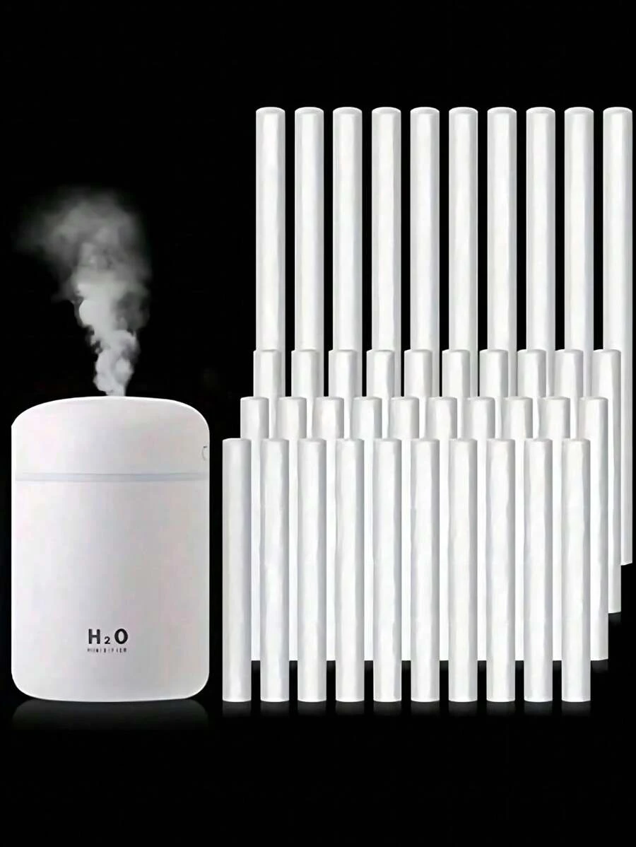 5 piezas/10 piezas/20 piezas Bastoncillos de fibra absorbente para núcleo de humidificador, bastoncillos difusores de esencia de aceite esencial - Blanco - Ver 1