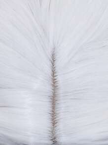 Klassische Mode Königin Perücke, lange, voluminöse Lockenpracht, Pferdeschwanz, halb hoch, halb runter, hitzebeständiges synthetisches weißes Haar, Anime Cosplay Perücke für Frauen, tägliche Party Kostüme & natürlich aussehende mittlere Scheitel weiße lockige Prinzessin Perücke für Urlaub, Geburtstag, Thanksgiving, Weihnachtsgeschenke, 1 Stück Perückenkap - Weiss - Übersicht 9