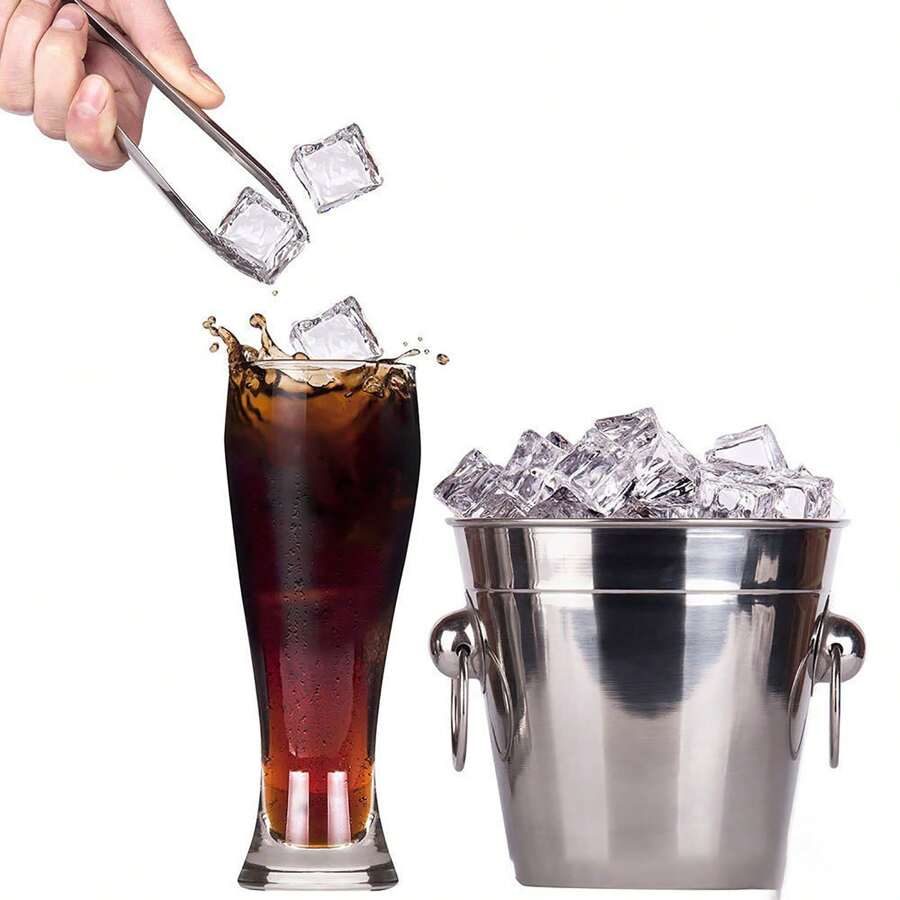 Mini Serving Tongs 1/12 Pcs, 4.3 Inches(About 10.9 Cm) Stainless Steel 304 Material Round Tip Ice Tongs, Appetizer Tongs, Silver Mini Ice Tongs, Tea Party Coffee Bar Desserts - Multicolor - View 1