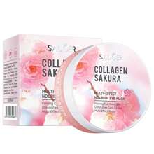 SADOER Máscaras para los ojos de colágeno y flores de cerezo, parches para los ojos hidratantes y nutritivos de efecto múltiple, se utilizan para hidratar, reducir las ojeras, bolsas de los ojos, las arrugas, las líneas finas y los ojos hinchados, Mascarillas para el cuidado personal de los ojos - Multicolor - Ver 7