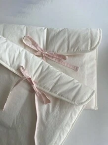 Bestickter, kundenspezifischer Ballett-Stil rosa Schleife Clip Notizbuch und Tablet Tasche, koreanischer Ballett-Stil Notizbuch Tasche mit Schleife Clip, 1-Zoll iPad Innentasche, Tablet Schutzhülle