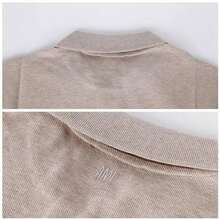 AMI Men's Heart Logo Polo Shirt Beige