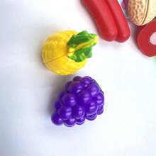 Toy Fruit & Pizza Cutting Set For Kids, With 23pcs Or 33pcs Plastic Pieces Optional, For Pretend Play - Multicolor - View 10