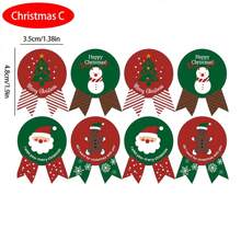 40 张圣诞贴纸 DIY 礼品烘焙包装自粘标签纸，适用于零食袋、礼品袋、信封、派对礼品装饰。，圣诞节 - 聖誕貼紙 - 查看 11