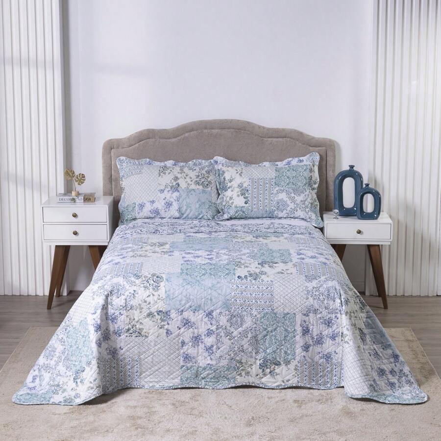 Boutis Ultrasonic Double-Sided 3-Piece Bedspread Kit With Pillowcase - Cancun - View 1