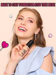 Misslyn 持久防水粉底液，均匀肤色，防水防晕染，质地柔滑，高遮瑕，滋养肌肤，Y2K风格妆容，适合派对、海滩、旅行、度假、露营、户外活动，玫瑰色调，时尚少女新年妆容，角色扮演、节日妆容、校园风、春节、情人节礼物的理想之选，纯素，零残忍，冬季必备，生日、圣诞节礼物，派对必备，最佳色号 - 170 - 查看 4