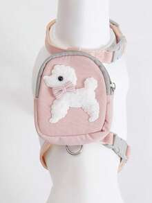 1 Balo thú cưng bằng vải nylon màu hồng + 1 Dây xích khóa hợp kim màu hồng dài 1,2m/47,24in, thích hợp cho chó và mèo nhỏ đi dạo ngoài trời, Dây xích dắt chó, Dây đeo ngực cho chó - Hồng - Xem 6