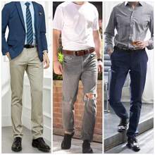 Men's Belt Leather Men Leather Belt Business Suit Jeans Belt Adjustable Black Brown 32mm Wide