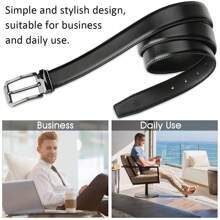 Men's Belt Leather Men Leather Belt Business Suit Jeans Belt Adjustable Black Brown 32mm Wide