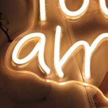 1pc You Are Amazing LED Neon Light Sign, 5V USB Powered Night Light With Glow Words Bedroom Living Room Classroom Wall Decor Sign, Hanging Smart Birthday Christmas Gift USB Powered - Warm-white - View 6