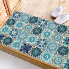 10pcs Ditsy Floral Retro Ceramic Tile Wall Stickers - Instantly Refresh Your Kitchen, Stairs, Bathroom And Cabinets With DIY Self-Adhesive Waterproof Wallpaper - Beautiful Wall Decor, Great Choice!
