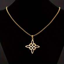 不锈钢巫术女巫结项链无限爱尔兰结吊坠女士时尚幸运珠宝女孩礼物 - 時尚 - 查看 7