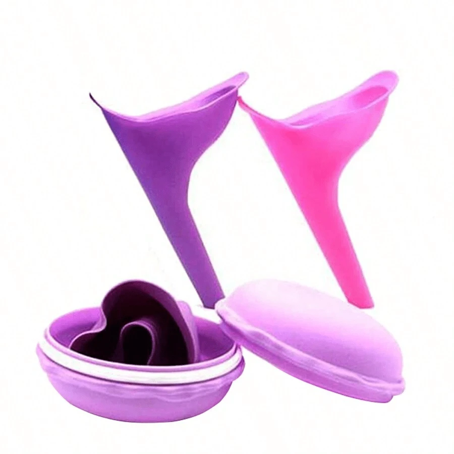 3 Colors Available Female Portable Silicone Urinal Women Stand Up Pee