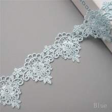 Cinta de encaje con borde de flor de 5 cm de ancho, adorno de estilo vintage, tela bordada, aplicación de costura, artesanía, decoración de boda y vestido de novia, DIY, decoración de ropa, bordado