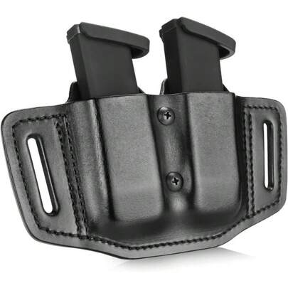 Gun Flower Universal Double Magazine Holder OWB Mags Holster Fits 9mm/.40 Double Stack Mags