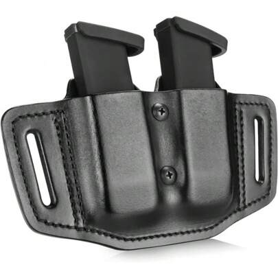 Gun Flower Soporte universal para dos cargadores exterior al cinturón (OWB) para portar cargadores de pistolas de doble carga de 9 mm/.40