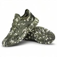 Men's Walking Shoes Breathable Lightweight Comfortable Non Slip Sneakers Running Tennis Workout Shoes - 軍綠色 - 查看 1