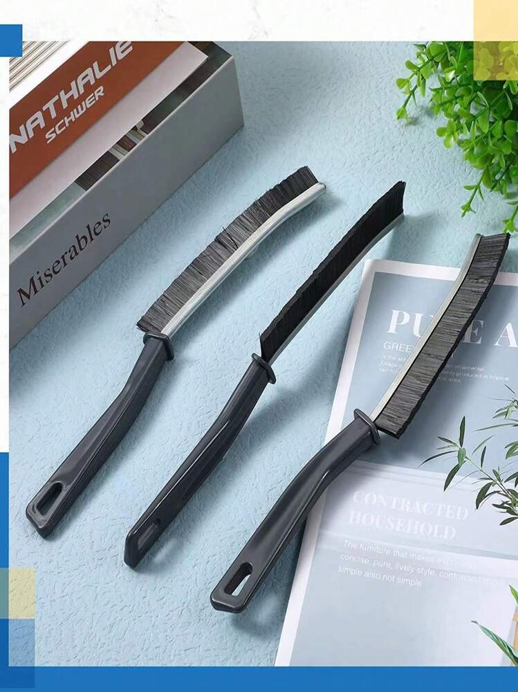 Set 4 Spazzole Per Pulizia Fessure Con Pinzette – A Forma Di V E Lunghe, Per Fughe, Doccia, Pavimenti E Bagno