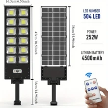 1 gói đèn đường năng lượng mặt trời ngoài trời từ chạng vạng đến bình minh, đèn đường góc rộng độ sáng cao, nguồn điện năng lượng mặt trời, đèn bãi đậu xe năng lượng mặt trời điều khiển từ xa, thích hợp cho bãi đậu xe, sân, sân vận động, quảng trường, đèn chiếu sáng sân vườn ngoài trời cho lối đi, sân, hiên - 1 đèn đường cảm biến năng lượng mặt trời - Xem 9