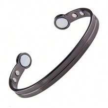 1 pieza Pulsera de cobre puro al 99,99% para mujer, brazalete ajustable, regalo para mujeres, madre, esposa - Bronce - Ver 14