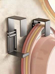 2 件装，不锈钢面盆挂钩，浴室壁挂式免打孔收纳架，浴室面盆收纳架，厨房砧板挂架，伸缩式挂架，适用于浴室厨房节省空间 - 彩色 - 查看 10