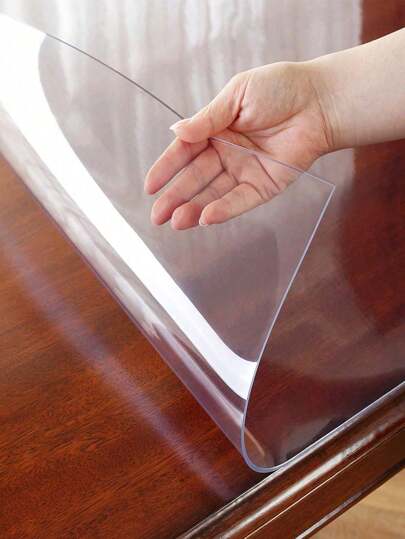 1pc Clear Table Top Protector, PVC Desk Mat