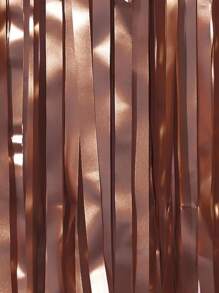 1/2/3/4件套哑光棕色金属丝帘，派对背景装饰，金属箔流苏帘，节日生日派对用品，性别揭晓派对，迎婴派对，新娘送礼会装饰 - 棕色 - 查看 12