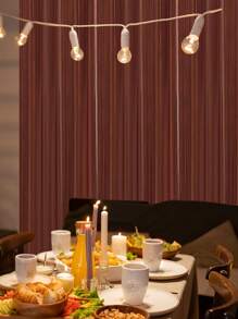 1/2/3/4件套哑光棕色金属丝帘，派对背景装饰，金属箔流苏帘，节日生日派对用品，性别揭晓派对，迎婴派对，新娘送礼会装饰 - 棕色 - 查看 9