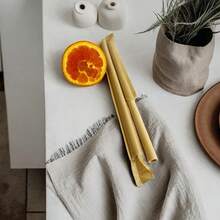 10 /100 件独立包装天然可重复使用竹吸管适用于咖啡、牛奶、茶、果汁和厨房用品，适用于节日派对、婚礼和情人节礼物、圣诞礼物装饰 - 10PCS - 查看 4