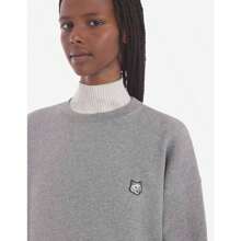 Maison Kitsuné Women's Bold Fox Head Patch Comfort Sweatshirt Medium Grey Melange - 灰色 - 查看 4