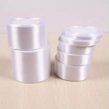 1 Roll Satin Ribbon 1cm/1.5cm/2cm/2.5cm/3.8cm/5cm Flower Wrapping Ribbon Bow Polyester Satin Ribbon Gifts Box Craft DIY Hair Clips Rose Bouquet Webbing - Multicolor - View 5