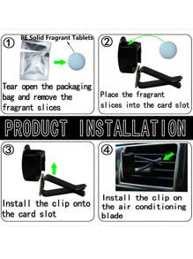 3 件随机新款圣诞风格汽车通风口夹空气清新剂装饰，创意汽车内饰香味装饰和空调清新剂 - 彩色 - 查看 8