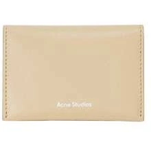 Acne Studios Logo Bifold Card Wallet Beige