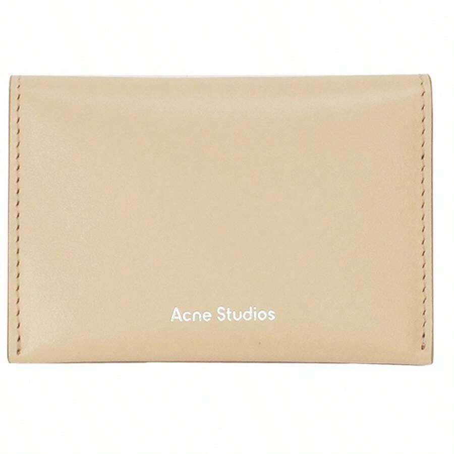 Acne Studios Logo Bifold Card Wallet Beige