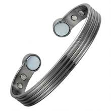 1 pieza Pulsera de cobre puro al 99,99% para mujer, brazalete ajustable, regalo para mujeres, madre, esposa - Bronce - Ver 10