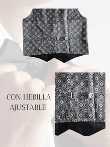CHALECO DE TRAJE PARA HOMBRE - Negro - Ver 3