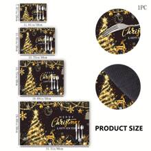 1 tấm lót quầy pha chế cà phê in hình ông già Noel, cây thông Noel, người tuyết và người bánh gừng, tấm lót bàn bằng gel silica thấm hút và chống trượt, đồ trang trí phòng ăn nhà bếp, đồ trang trí bàn ăn Giáng sinh - Nhiều màu - Xem 27